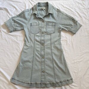 Habitual Light Blue Denim Shirt Dress